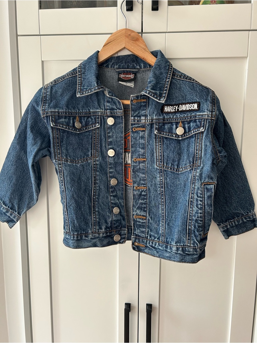 Harley-Davidson Kids' Blue Denim Jacket Size 6